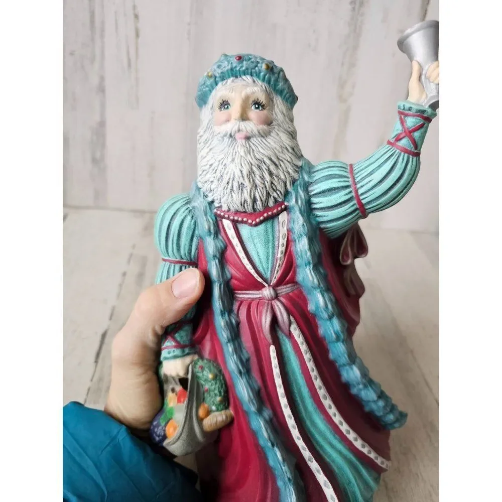 Vintage ceramic Santa Bell fruit traditional‎ Victorian Xmas decor